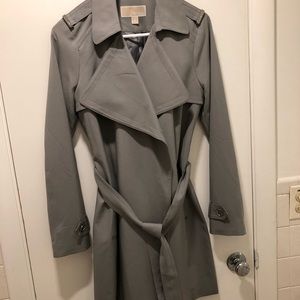 NWOT Michael Kors Gray Trench Coat, Size XS
